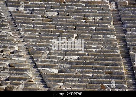 View of the famous ancient theatre of the sanctuary of Asclepios in Epidavros, Greece Stock Photo
