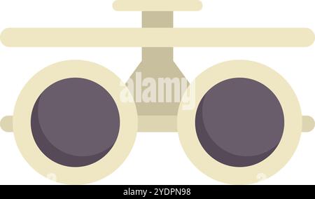 Trial frame optometrist tool icon showing eye exam concept Stock Vector