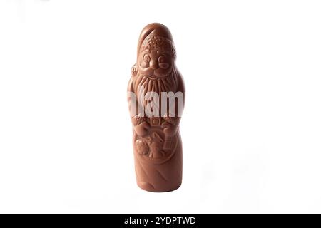 Chocolate Santa Claus isolated on a white background. Festive sweets. Festive sweets Stock Photo