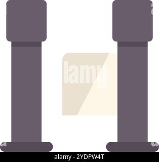 This vector illustration of a turnstile is perfect for projects about public transportation Stock Vector