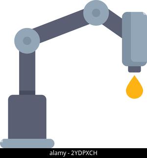 Industrial robot manipulator welding, a symbol of automation and manufacturing Stock Vector