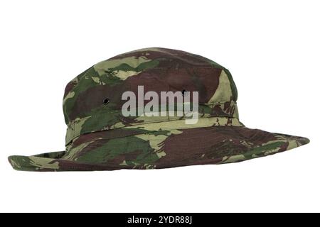 jungle camo boonie hat isolated on white background Stock Photo