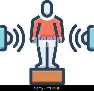 Icon for motion detector, motion Stock Vector