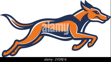 Dog vector art illustration on a white background Stock Vector