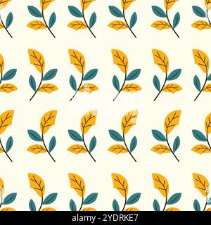 Seamless floral vector pattern in vivid colors. Stock Vector
