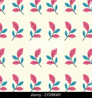 Seamless floral vector pattern in vivid colors. Stock Vector