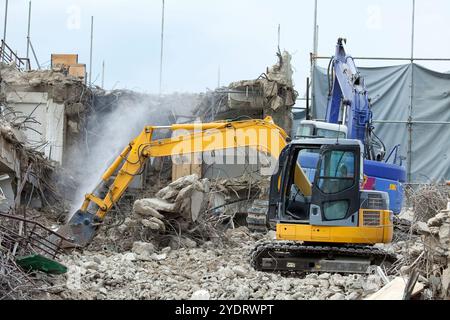 Building demolition site Stock Photo