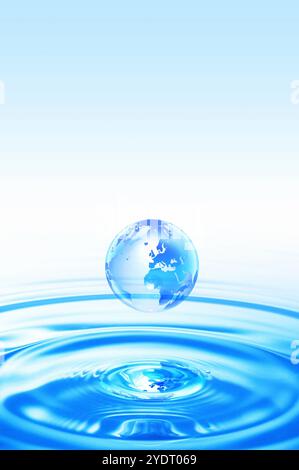 World map and ripples Stock Photo - Alamy