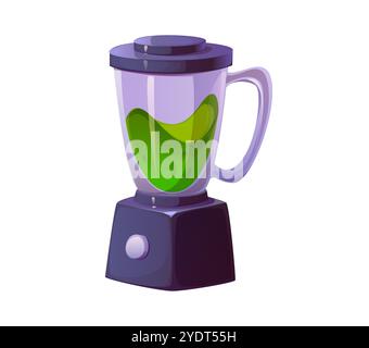 Food processor or blender, cooking process appliance and kitchenware, vector icon. Electric blender or mixer utensil for grinding or mixing and food preparation in cooking process in kitchen device Stock Vector