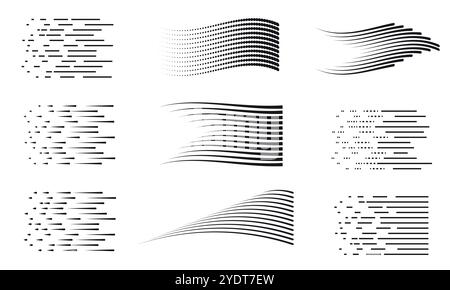 Speed lines collection. Stock Vector