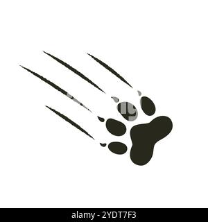 Tiger footprint Stock Vector