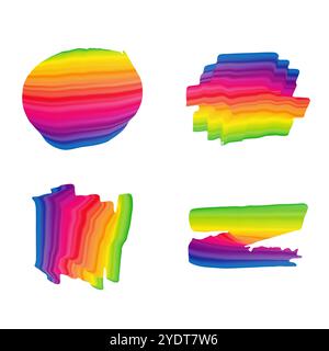 Colorful grunge brush stroke Stock Vector