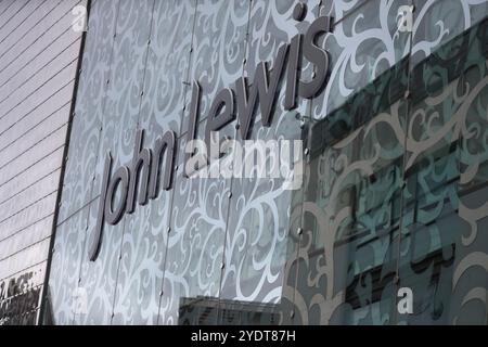 File photo dated 4/7/2020 of a John Lewis department store signage in Leicester. The John Lewis Partnership (JLP) is to hire 12,500 temporary staff in its biggest ever recruitment drive for the festive period. Issue date: Monday October 28, 2024. Stock Photo