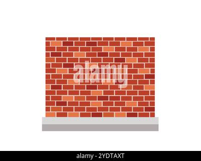 brick wall seamless Vector illustration background Stock Vector