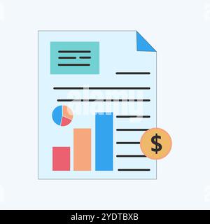 Financial Statement Icon vector image Stock Vector