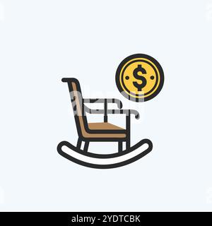 Pension Icon vector art image Stock Vector