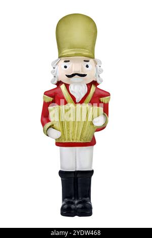 Christmas decoration nutcracker isolated on white background Stock Photo