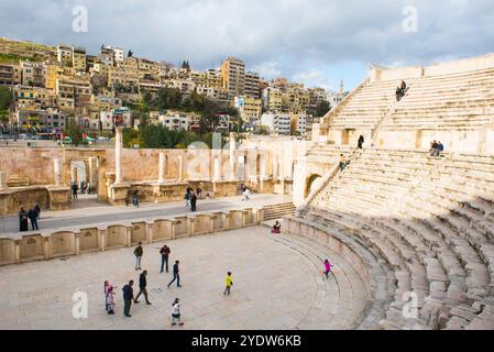 Roman Theatre of Amman, Jordan, Middle East Stock Photo