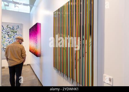 Istanbul, Turkiye - OCT 26, 2024: 19th edition of the Contemporary Istanbul is an annual art fair that connects galleries, artists, collectors, curato Stock Photo