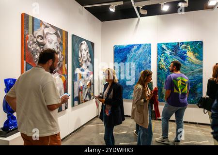 Istanbul, Turkiye - OCT 26, 2024: 19th edition of the Contemporary Istanbul is an annual art fair that connects galleries, artists, collectors, curato Stock Photo