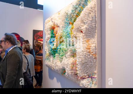 Istanbul, Turkiye - OCT 26, 2024: 19th edition of the Contemporary Istanbul is an annual art fair that connects galleries, artists, collectors, curato Stock Photo