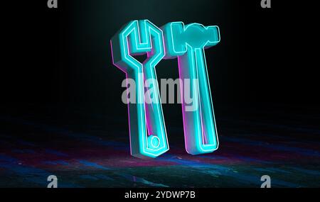 Abstract technology business and internet template background.Technical Support Customer Service 3d illustration. Stock Photo