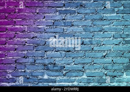 Colorful painted brick wall texture background. Graffiti brick wall, colorful background Stock Photo