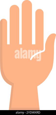 Flat design raise hand icon. Hand icon. Editable vector. Stock Vector