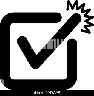 Highlight Check Pop highlighting check mark sign symbol. Checkbox icon Stock Vector ...
