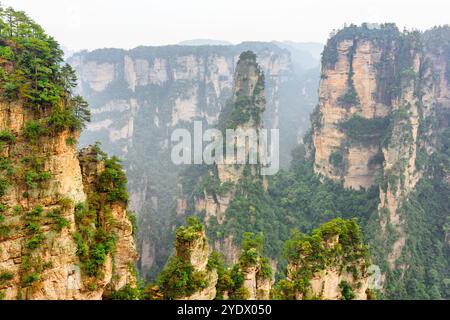 Quartz sandstone pillars (Avatar Mountains) Stock Photo