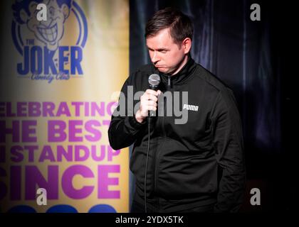 Nick Everritt performing at the Joker Comedy Club, Southend-on-Sea, Essex © Clarissa Debenham (Film Free Photography) / Alamy Stock Photo