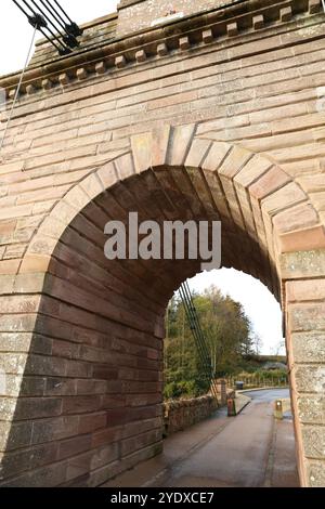 Award winning Union Chain Bridge connecting England and Scotland. Stock Photo