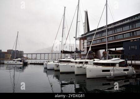 The harbour in Tromso, Norway Stock Photo