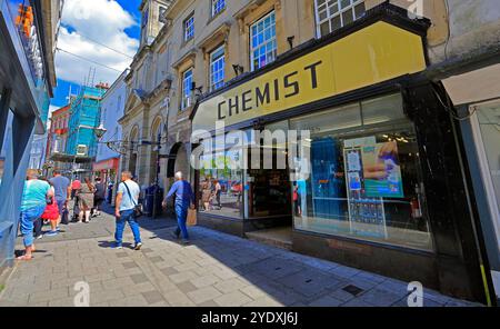 Chemist shop front, Little Brittox, Devizes. Taken July 2024 Stock Photo