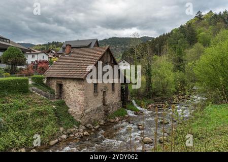 Historic watermill in the Black Forest, Ottenhoefen, Ortenau, Black Forest, Baden-Wuerttemberg Stock Photo