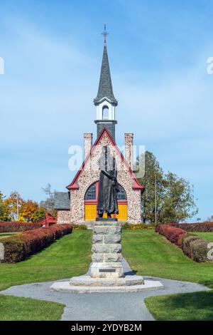 Evangeline was a fictitious character made famous by Henry Wadswork Longfellow's Evangeline:  A Tale of Acadia which was published in 1847.  The statu Stock Photo