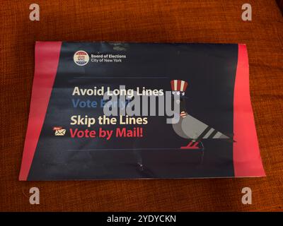 Brochure promoting voting by mail in the United States of America