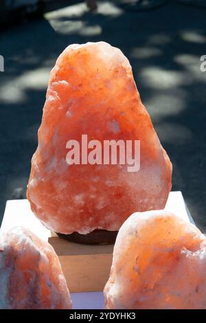 Himalayan Pink Salt Lamp Stock Photo