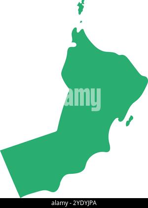 Oman Map. Map of Oman. Editable vector. Stock Vector