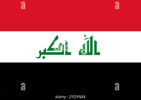 Simple Iraqi flag icon. Editable vector. Stock Vector