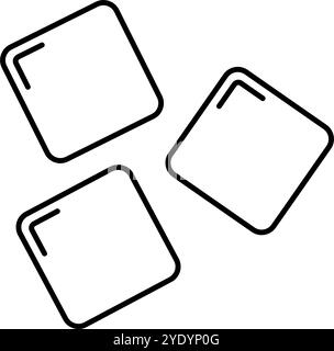 Simple ice cube icon. Editable vector. Stock Vector