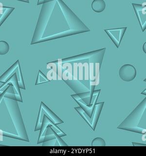 a pattern consisting of green triangles on a green background Stock Vector