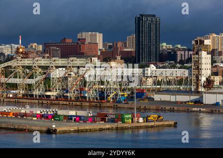 Commercial docks,Halifax, Nova Scotia, Canada Stock Photo