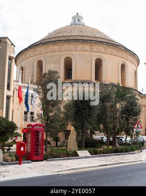 Malta telephone box Stock Photo