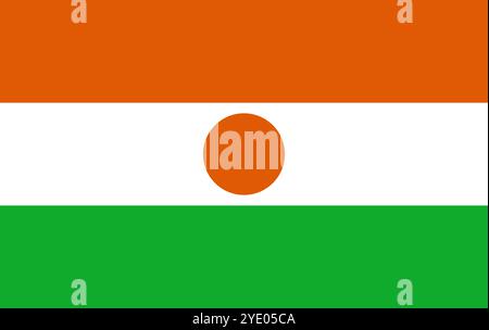 Niger flag. Flag of Niger. Editable vector. Stock Vector
