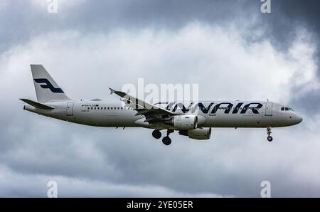 Finnair Airbus A321-200 with registration OH-LZF on take off roll