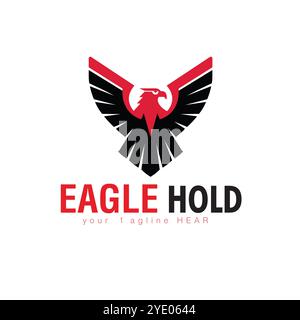 Bold Eagle Wings Logo for Security and Protection Stock Vector
