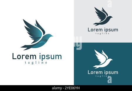 Modern Bird Logo for Professional Branding – Minimalist and Stylish Stock Vector