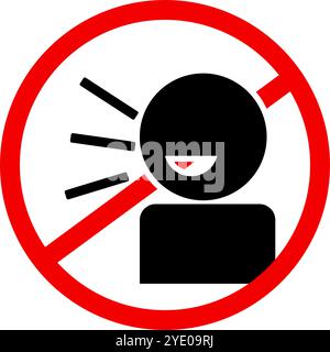 No loud talking allowed. Please be quiet. Editable vector. Stock Vector
