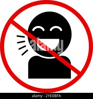 Conversation prohibited. Do not speak. Editable vector. Stock Vector
